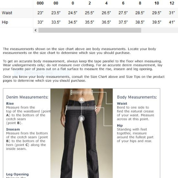 General Guide to Jean Sizing & Rise - Picture 4 of 4